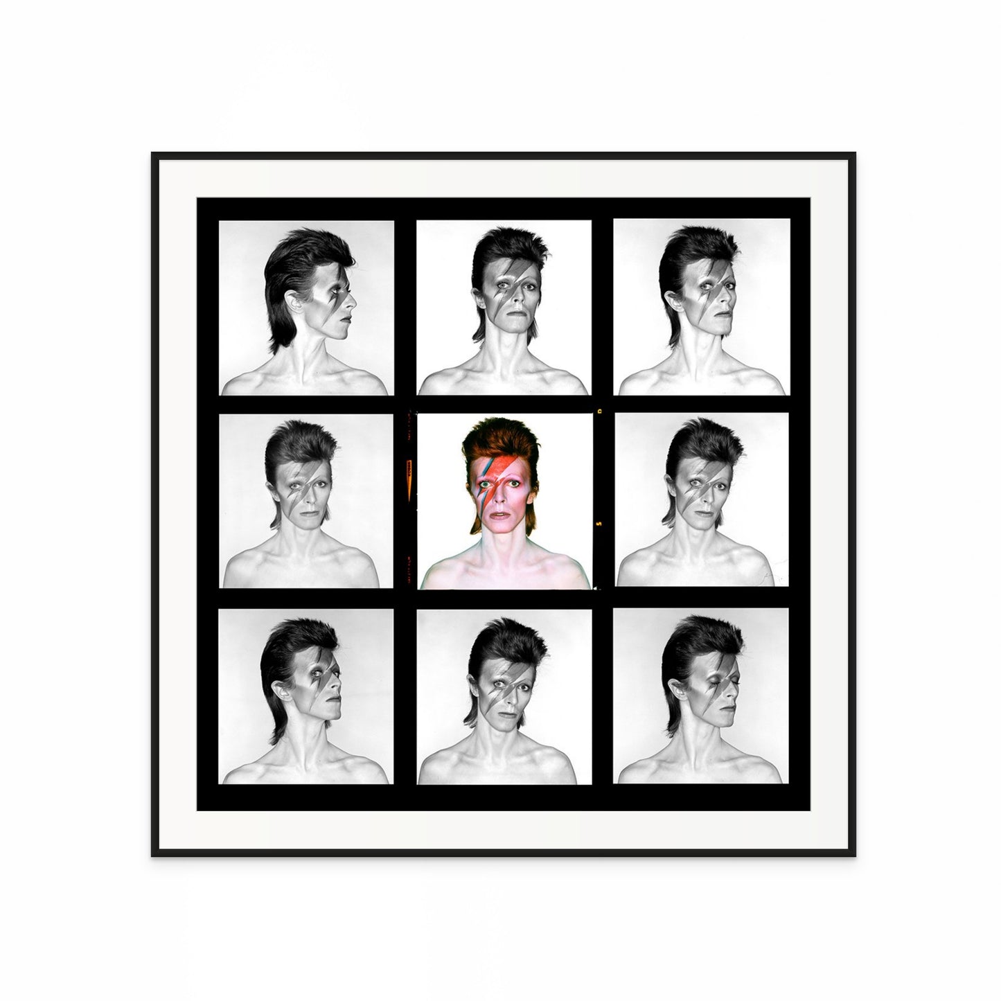 DAVID BOWIE, EYES OPEN CONTACT SHEET BY BRIAN DUFFY