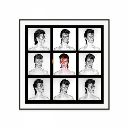 DAVID BOWIE, EYES OPEN CONTACT SHEET BY BRIAN DUFFY