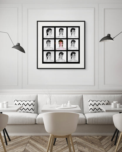 DAVID BOWIE, EYES OPEN CONTACT SHEET BY BRIAN DUFFY