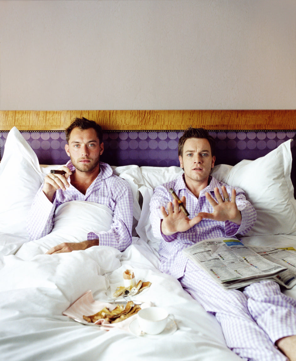 Jude and Ewans in bed